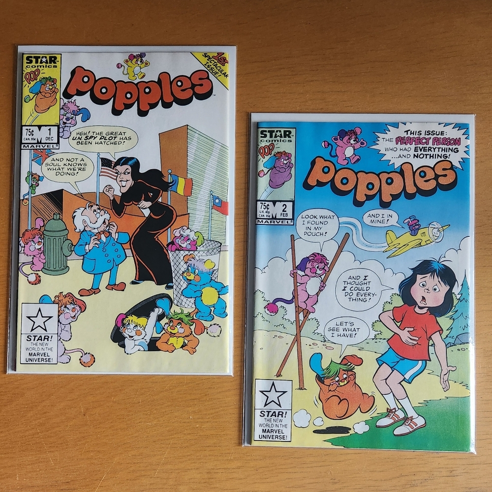 Popples #1, #2 - 1980s Marvel Comics (Lot of 2)